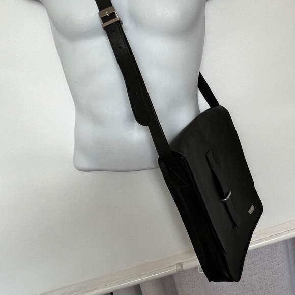 1857 Eighteen57 Bag Black 100% Leather Cross Body Hand Crafted Lined Unisex - Picture 5 of 8